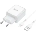 Hoco Caricabatterie USB Con Cavo Lightning White N2
