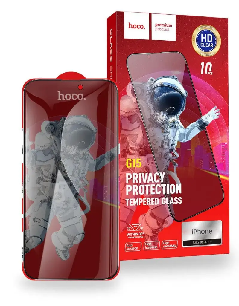 Hoco Tempered Glass Privacy iPhone 17 Pro Fullscreen G15.17P