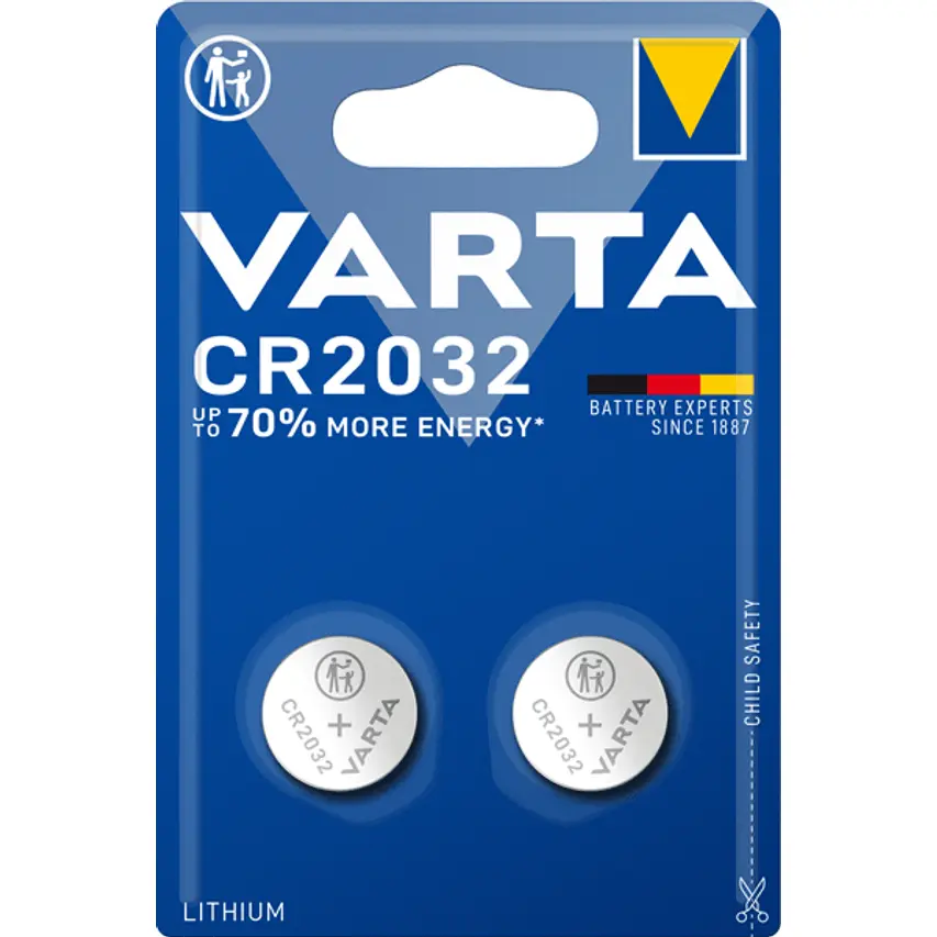 Varta Battery Button lithium 3V 2 Pcs DL2032 CR2032
