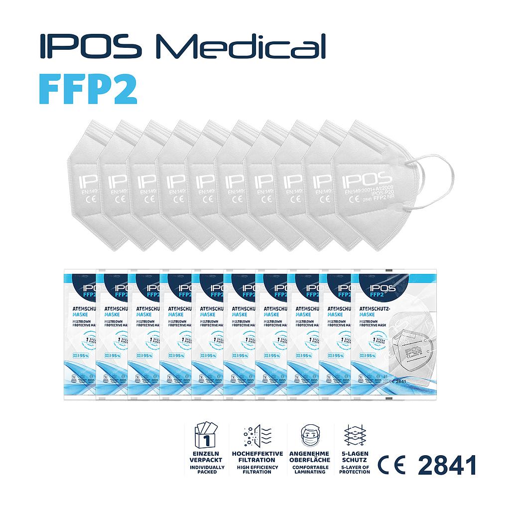 IPOS face mask FFP2 NR white 10 pcs (individually packaged) CE 2841