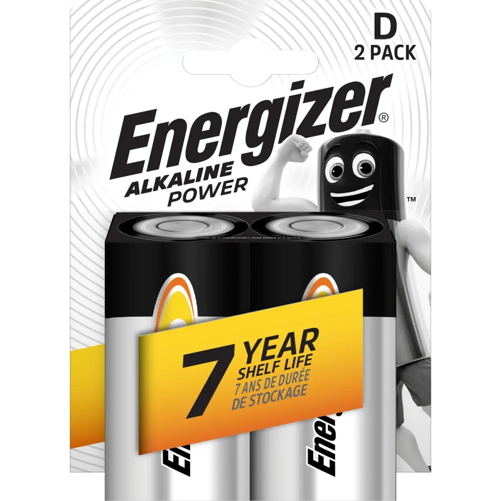 Energizer Battery Flashlight D 2 Plus 2 Pcs D-LR20 