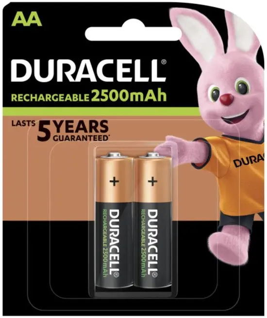 Duracell Battery Rechargeable Stylus AA 2500 mAh 4 Pcs HR6 DX1500 
