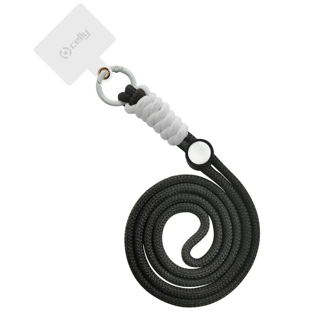 Celly Nylon Neck Strap with Badge 1.2 (m) Black LACETNYLBK