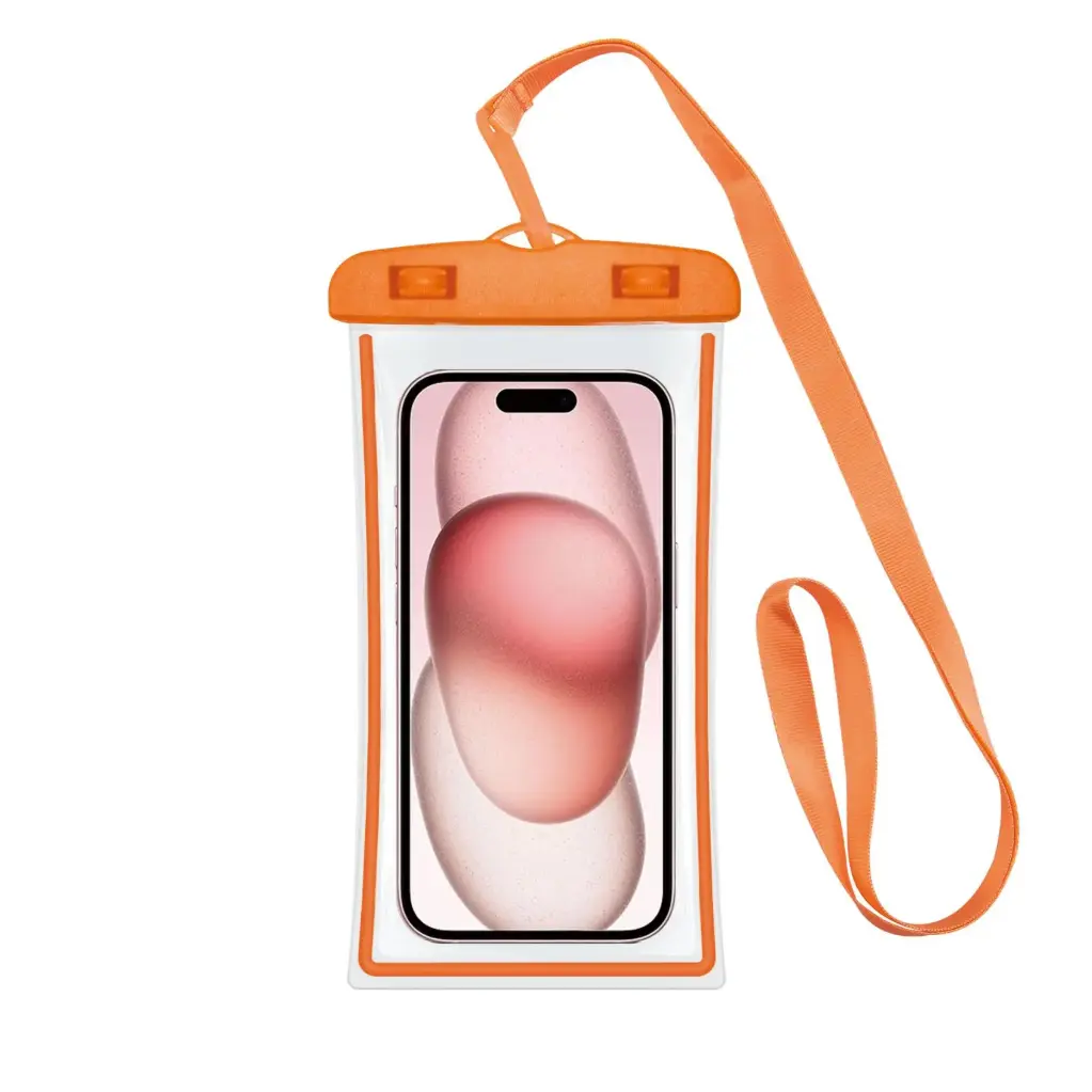 Celly Custodia Impermeabile Trasparente Fino A 6,7'' Orange SPLASHBAG24ORF