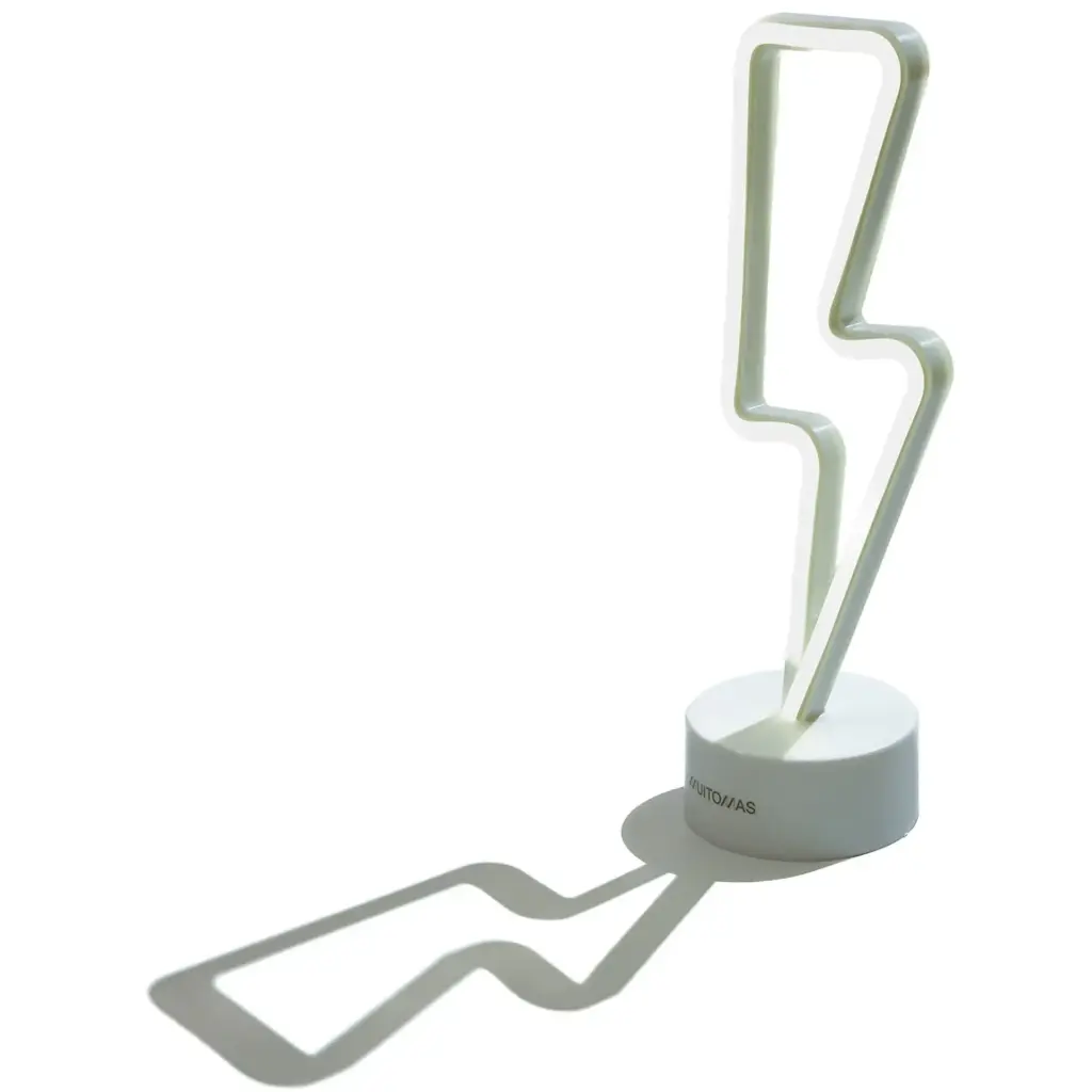 Muitomas Lampada Neon Da Tavolo BOLT White NEONTBOLT