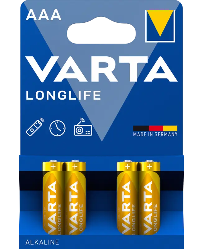 Varta Batteria Ministilo AAA LongLife Alcalina 4 Pz LR03 MN2400