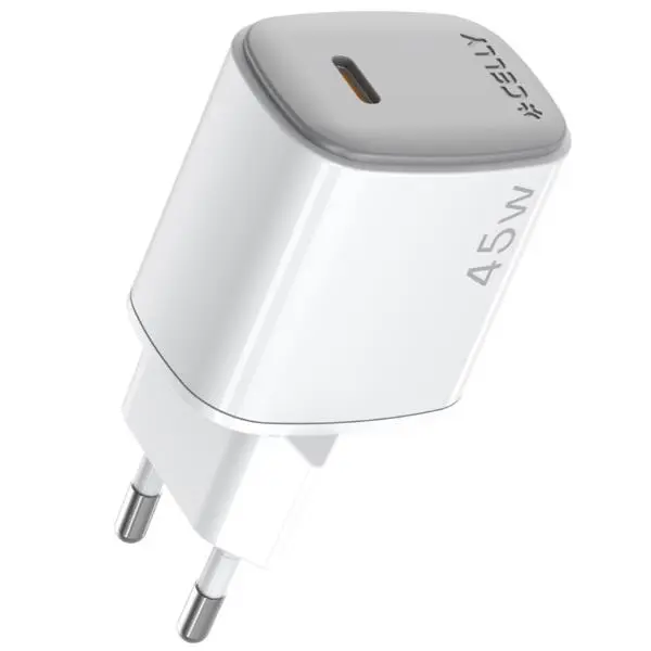 Celly Caricabatterie 45W USB-C GaN White UPTC1USBC45WWH