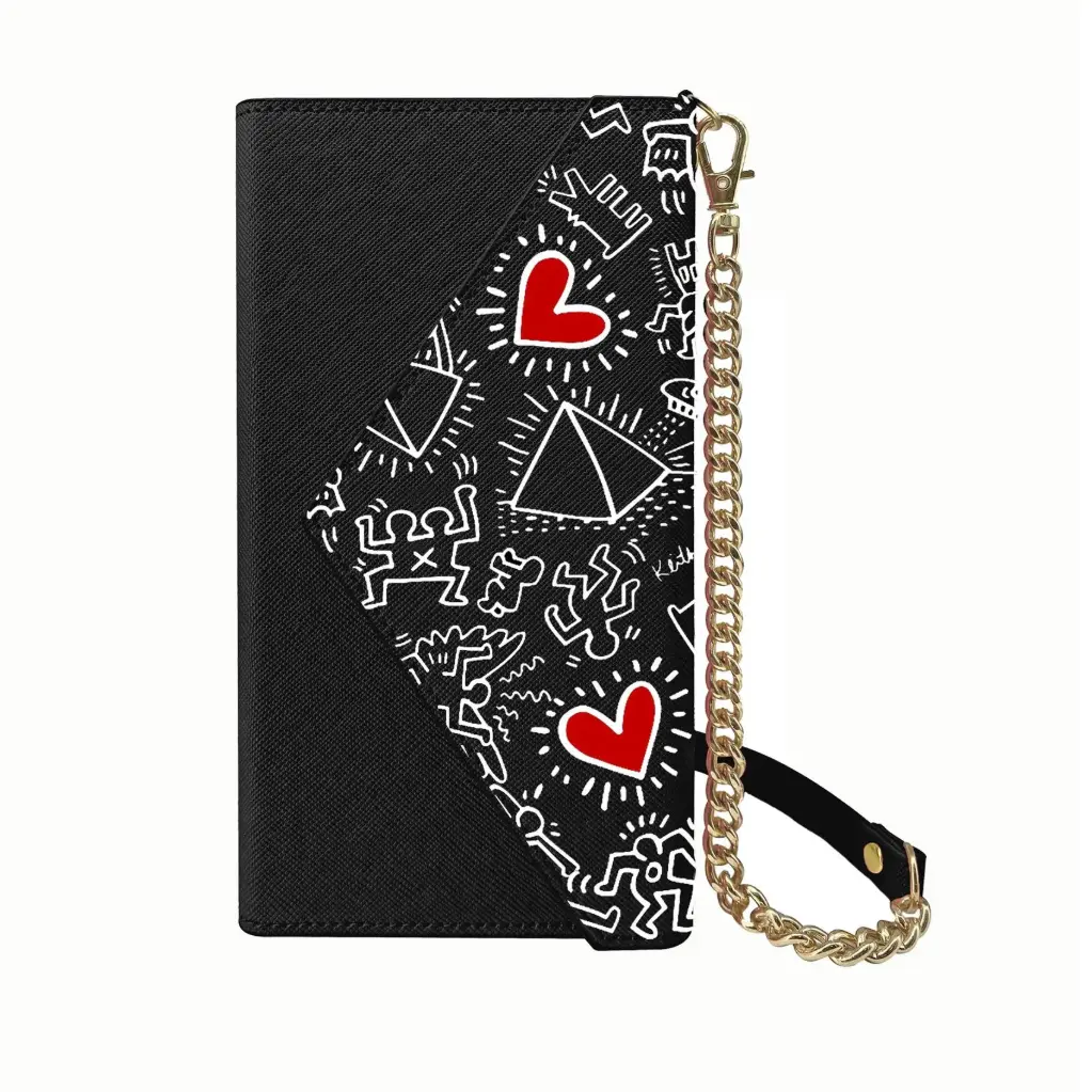 Celly KEITH HARING Universal Pouch Compatible with Smartphones up to 6.7" Black KHPHONEBAG