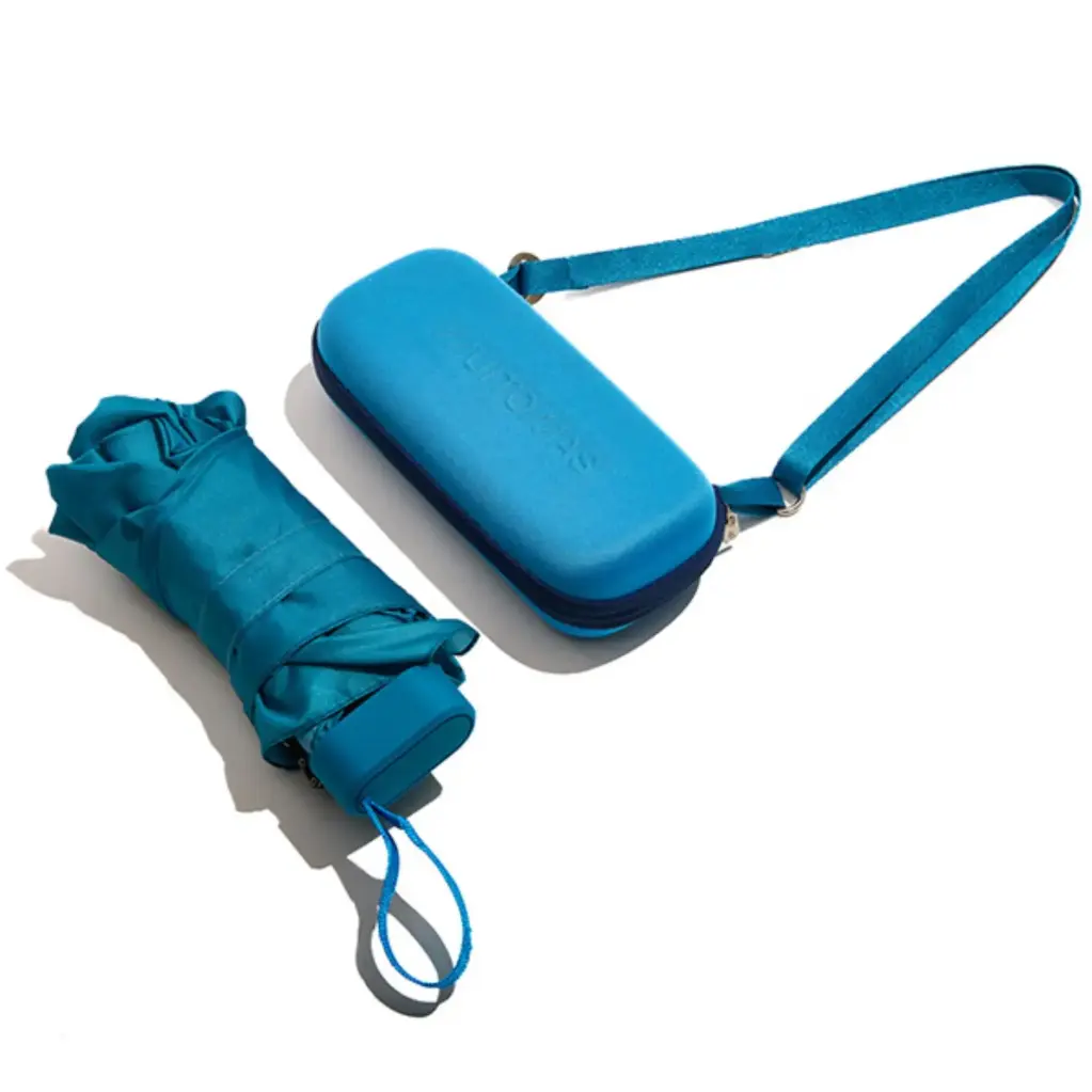 Muitomas Ombrello Pieghevole Con Custodia Inclusa Blue UMBRCASEBL
