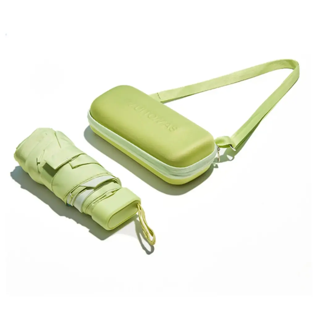 Muitomas Ombrello Pieghevole Con Custodia Inclusa Green UMBRCASEGN