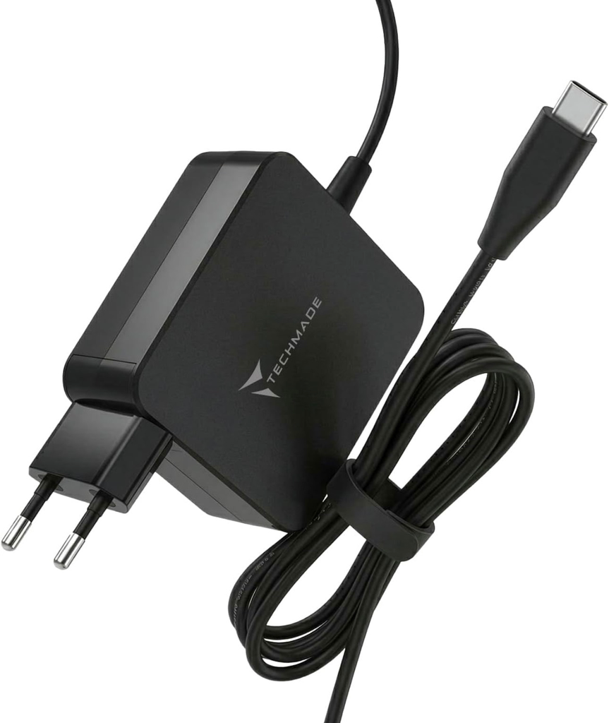 Techmade Caricabatterie USB-C 65W Universale Black TM-AE065PD
