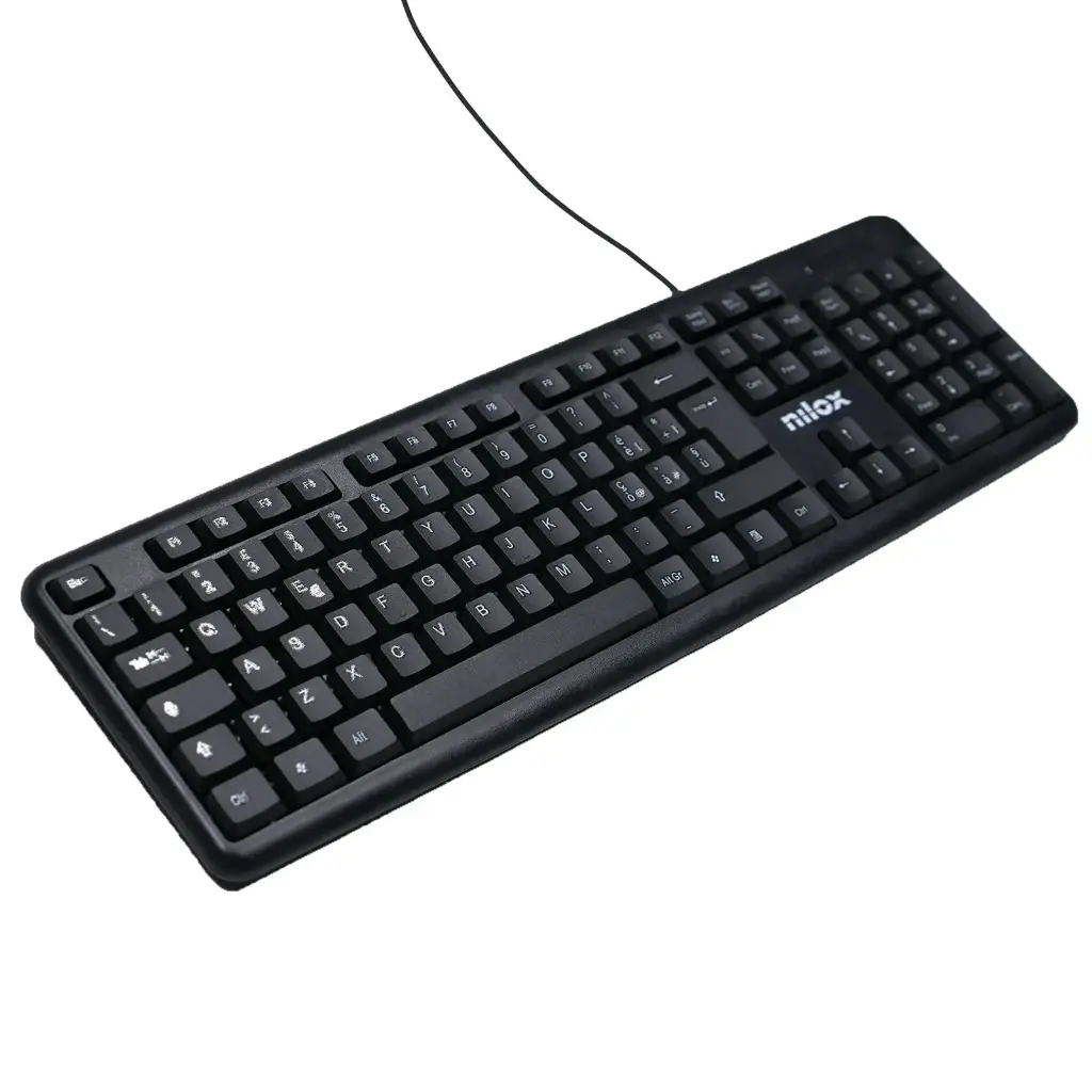 Nilox Tastiera Con Filo Black NXKBU000004