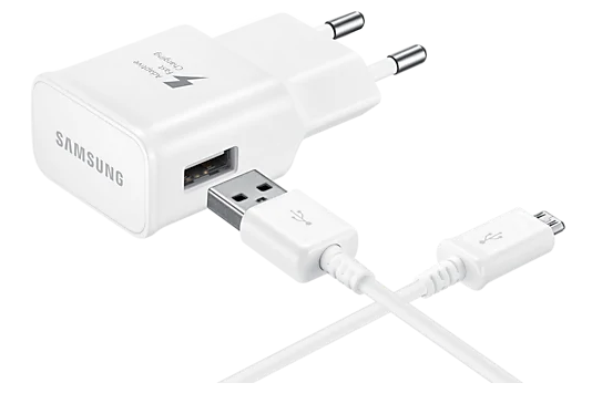Samsung charger USB 15W + cavo micro USB fast charge white EP-TA20EWEUGWW