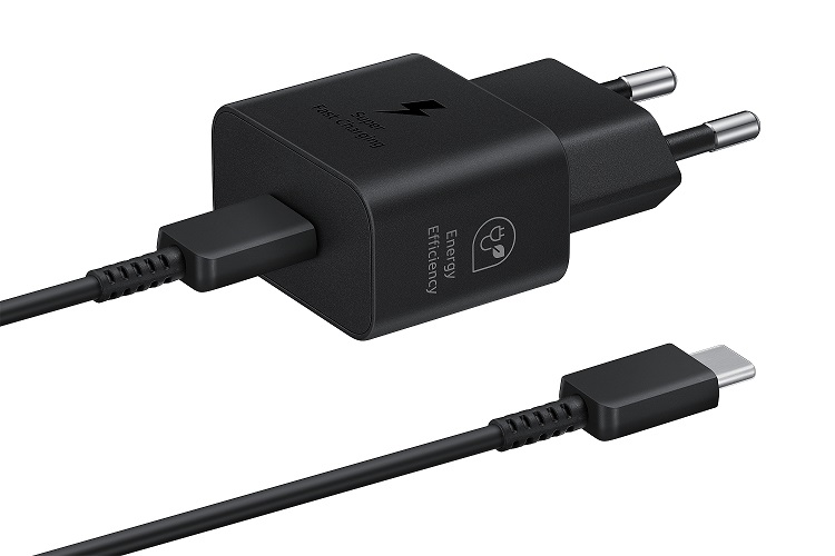 Samsung Caricabatterie USB-C 25W + cable Type-C super fast charger black EP-T2510XBEGEU