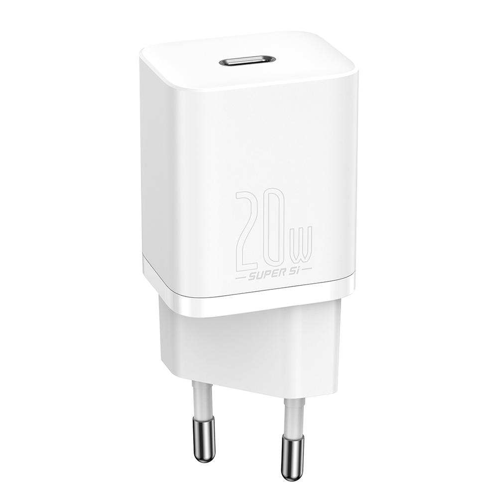 Baseus Caricabatterie USB-C 20W Super-Si QC White CCSUP-B02