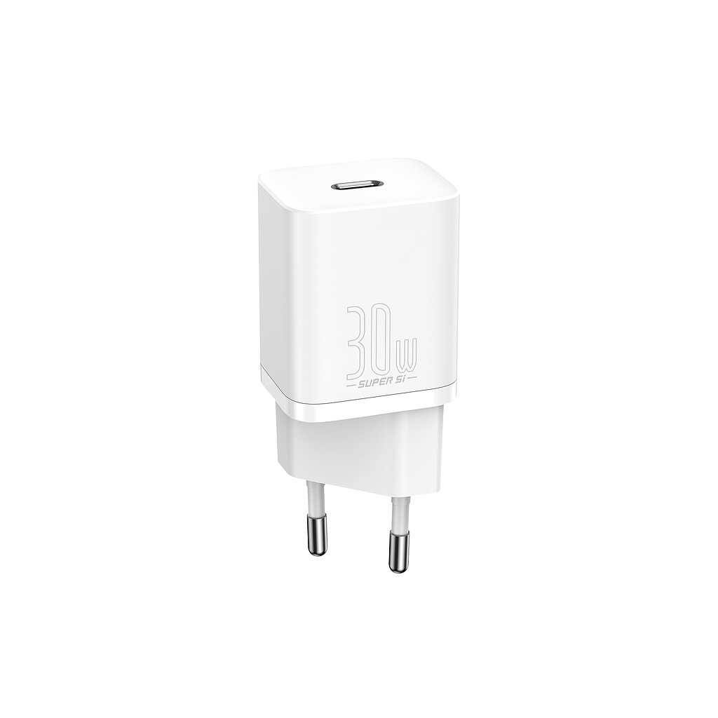 Baseus Charger USB-C 30W Super-Si QC White CCSUP-J02