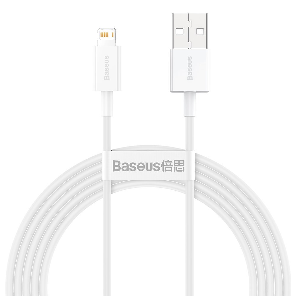 Baseus Cavo Dati Lightning (2m) 2.4A Superior Series White CALYS-C02