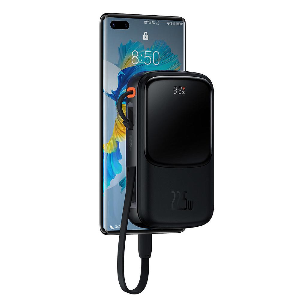Baseus power bank 20000 mAh 22.5W Qpow Pro with cable Type-C built-in black PPQD060301