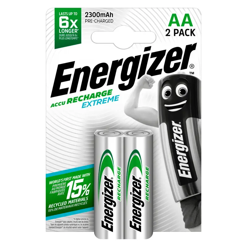 Energizer Batteria Ricaricabile Stilo AA 2000 mAh 4 Pz AA-HR6