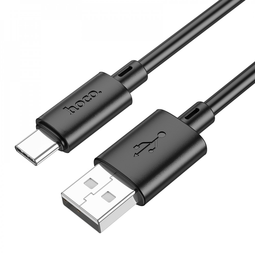 Hoco Data Cable Type-C 3A Fast Charging (1m) PVC Black X88C.BK
