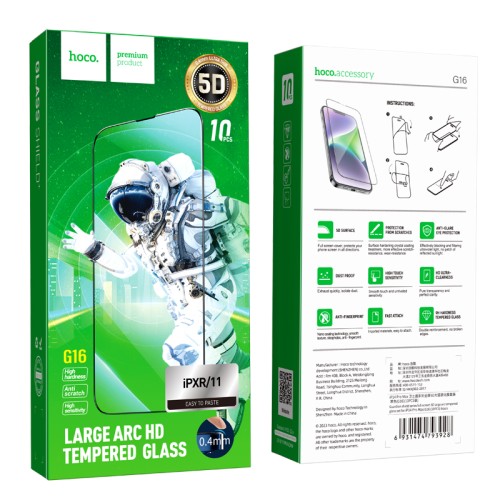 Hoco Tempered Glass iPhone 11 iPhone XR Fullscreen 5D G16.XR