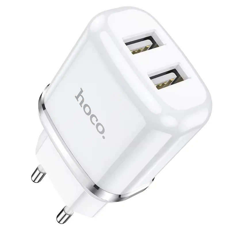 Hoco Caricabatterie 2 Porte (2 USB) 12W 2.4A White N4