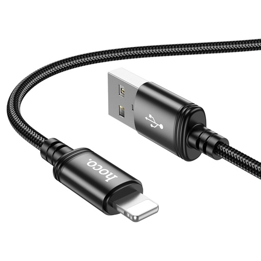 [6931474784322] Hoco Data Cable Lightning (1 m) 3.0 In Nylon Black X89L.BK
