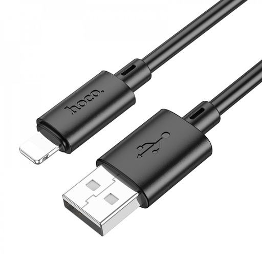 [6931474783301] Hoco data cable Lightning 1mt 2.4A fast charging black X88L.BK