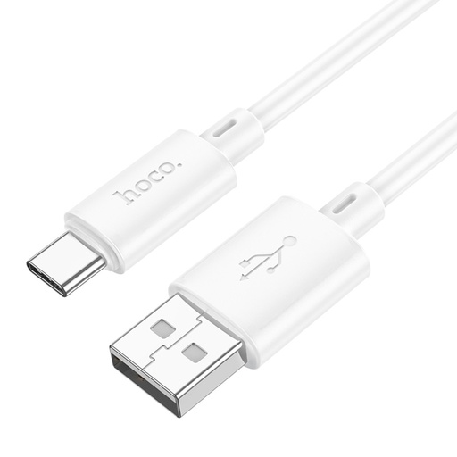 [6931474783356] Hoco Data Cable Type-C 3A Fast Charging (1m) PVC White X88L.WH