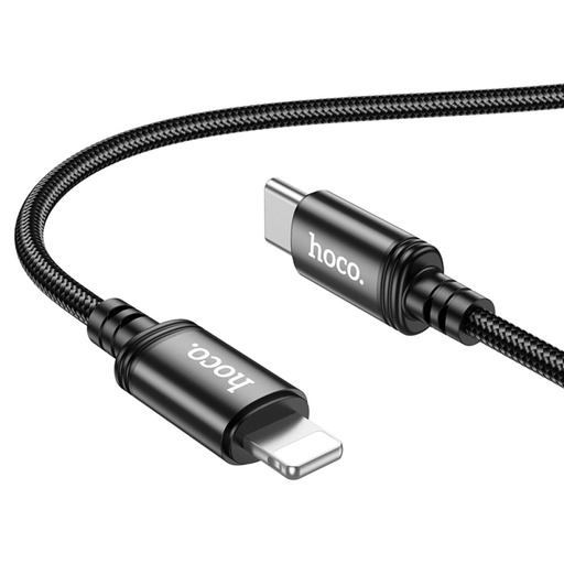 [6931474784308] Hoco Cavo Dati Type-C to Lightning In Nylon (1m) Black X89CL.BK