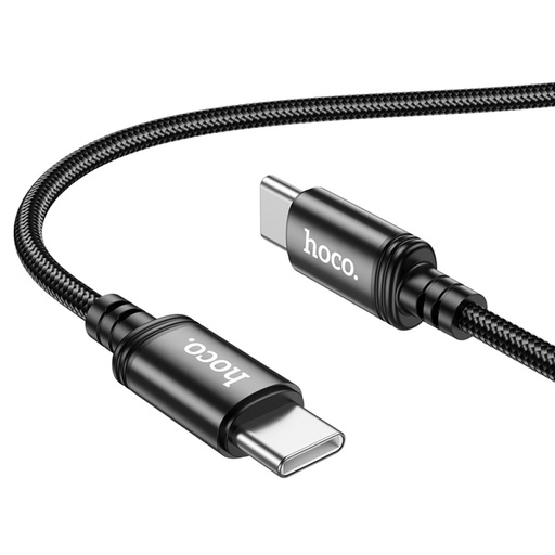 [6931474784384] Hoco Data Cable Type-C to Type-C 60W In Nylon (1m) X89 Black X89CC.BK