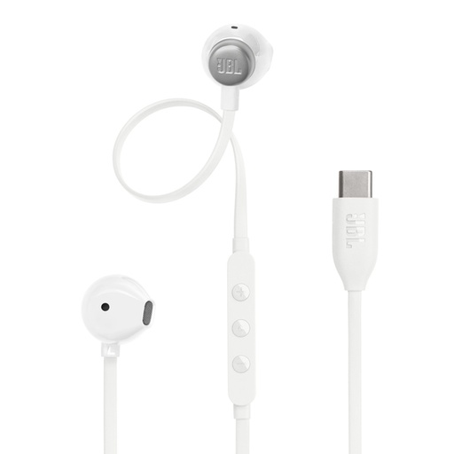 [1200130013904] JBL Earphones Type-C Tune 305C White JBLT305CWHT