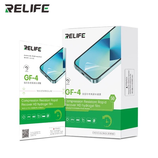 [6941590212524] Relife Pellicola Hydrogel Clear (Resistente Alla Pressione) 50 Pz GF-4