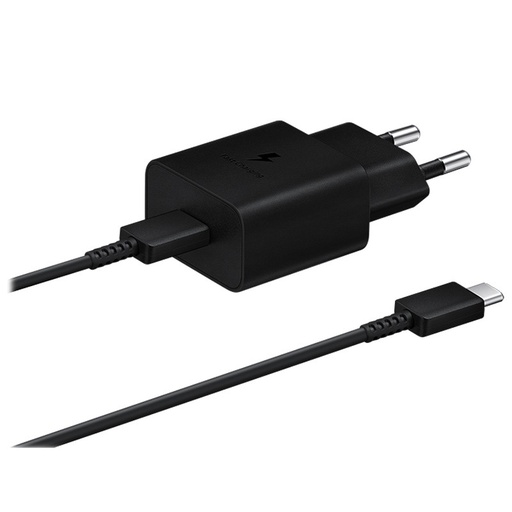 [8806092709843] Samsung Charger USB-C 15W + Cable Type-C Fast Charge Black EP-T1510XBEGEU
