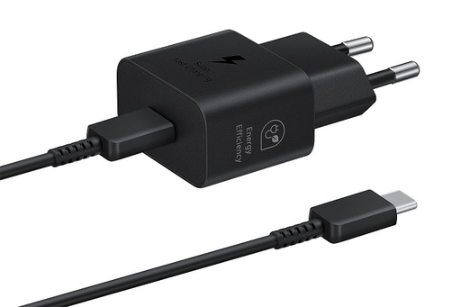 [8806094912029] Samsung Charger USB-C 25W + Cable Type-C Super Fast Charge Black EP-T2510XBEGEU