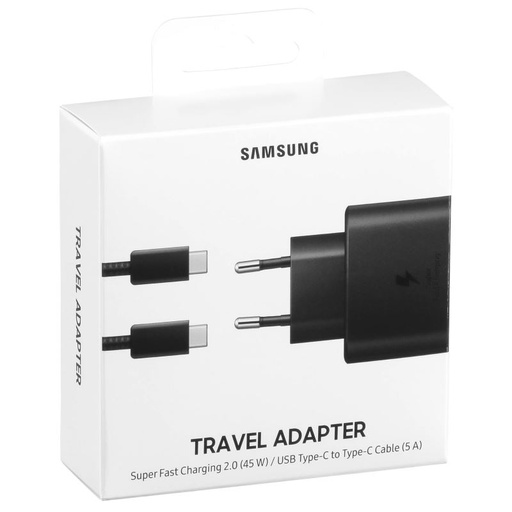 [8806090104527] Samsung Charger USB-C 45W + cable Type-C black EP-TA845XBEGWW