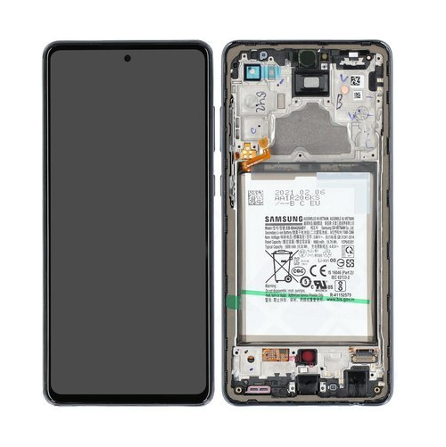 [13917] Samsung Display LCD A72 SM-A725F GH82-25541A GH82-25542A Con Batteria Black