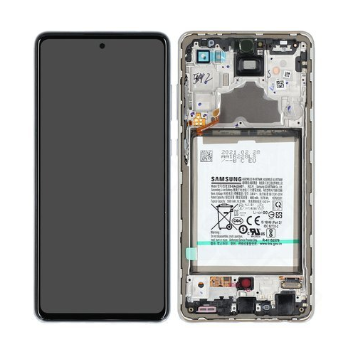 [13923] Samsung Display LCD A72 SM-A725F GH82-25541D GH82-25542D Con Batteria White