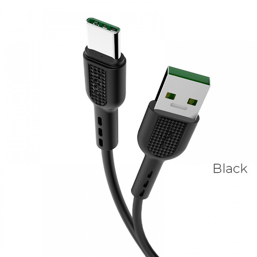 [6931474706119] Hoco data cable Type-C 5A 1mt super charger black X33