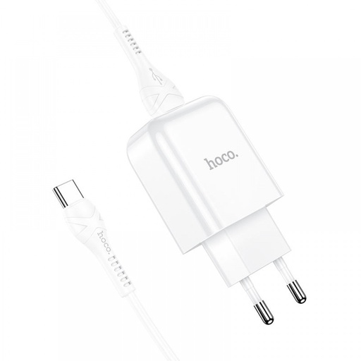 [6931474728876] Hoco USB charger 2.1A + white Type-C cable N2