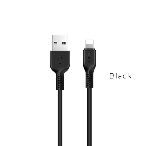 [6957531061144] Hoco data cable Lightning 2A 1mt black X13