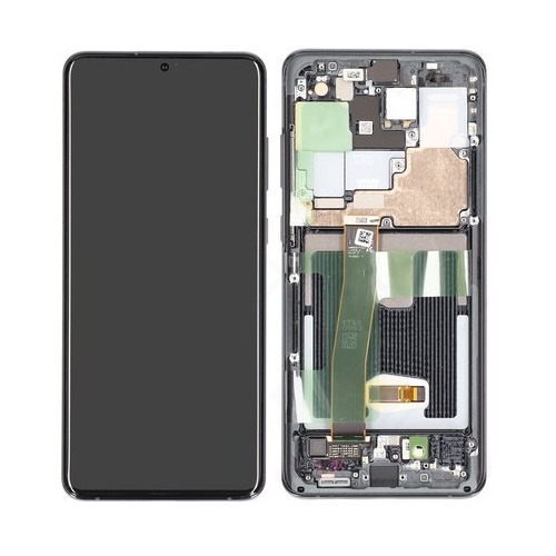 [6976] Samsung Display LCD S20 Ultra 5G SM-G988B Black Con Camera GH82-22327A GH82-22271A 