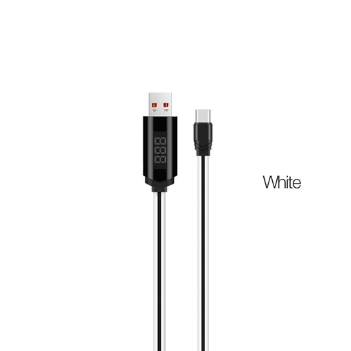 [6957531062981] Hoco data cable Type-C 1.2mt with display white U29
