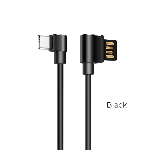 [6957531074366] Hoco data cable Type-C 1.2mt 90 degrees black U37