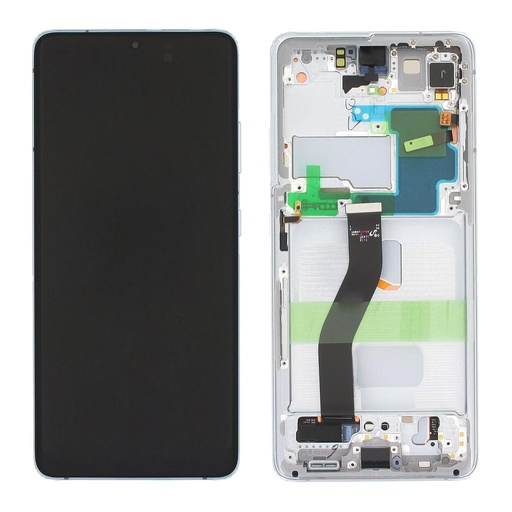 [14963] Samsung Display LCD S21 Ultra 5G SM-G998B Silver Con Frame GH82-26035B GH82-26036B GH82-26039B