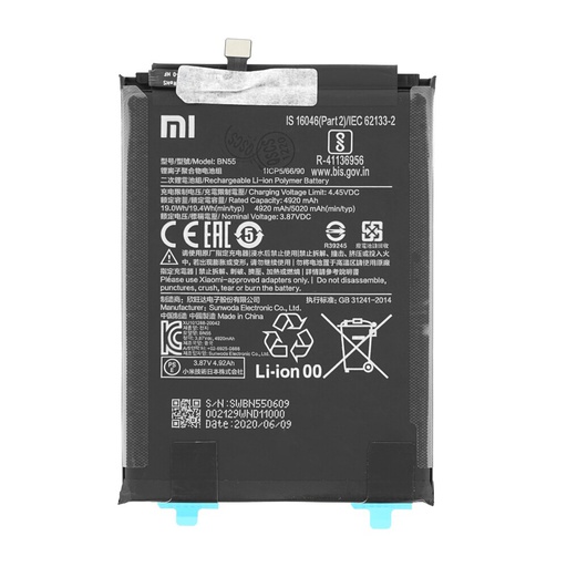 [13735] Xiaomi Battery service pack Redmi Note 9S BN55 460200002F5Z