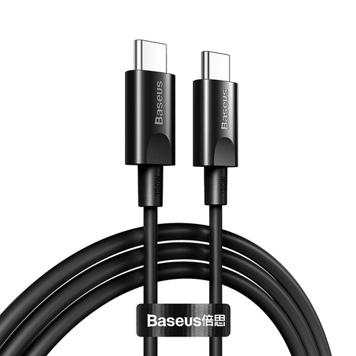 [6953156225596] Baseus data cable Type-C to Type-C 100W 1.5mt xiaobai black CATSW-I01