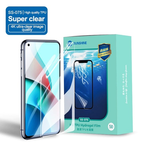 [6941590205458] Sunshine Hydrogel Film Clear TPU 50 Pcs SS-075 