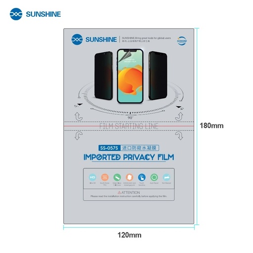[13461] Sunshine Hydrogel Film Matte Privacy 25 Pcs SS-057S
