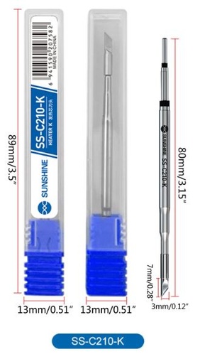 [6941590207582] Sunshine Tip For Soldering Station Type K SS-C210-K